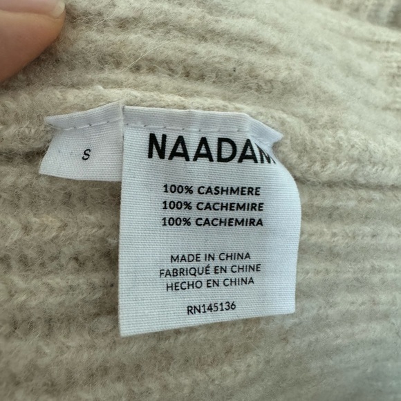 NAADAM 100% Cashmere Oatmeal Sweater - Picture 3 of 3